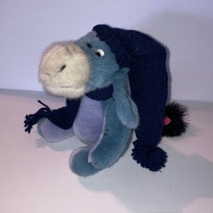 Boyds Exclusive Eeyore with scarf and‎ hat plush 9”